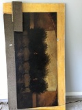 (4) wood paintings 6'10