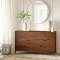 Cecille Groove 6 Drawer Double Dresser