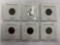 (6) Indian Head Cent Coins