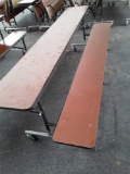 (1) Virco Cafeteria Convertible Bench/Table, Model# X-MTC8