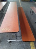 (1) Virco Cafeteria Convertible Bench/Table, Model# X-MTC8