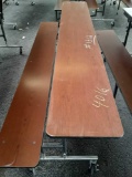 (1) Virco Cafeteria Convertible Bench/Table, Model# X-MTC8