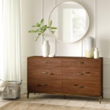 Cecille Groove 6 Drawer Double Dresser