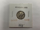 Silver rare 1943 Mercury Dime