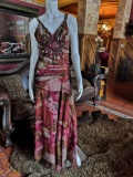 Beautiful brown dress with hand embroidery....Brand: SherrySize: 8Price: $275