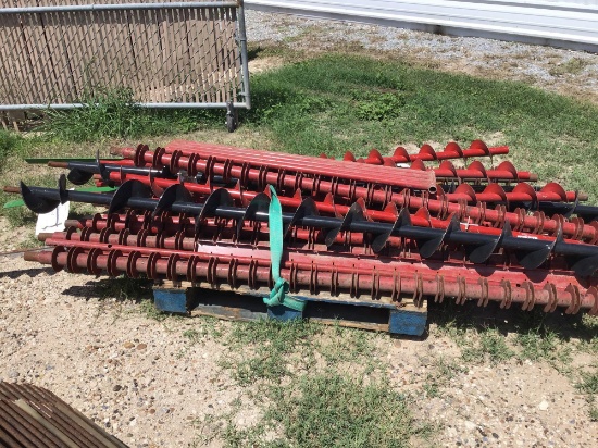 Pallet w/Group of Augers (Different Sizes & Lengths)