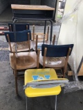 Group of Wooden Chairs & Student Desk