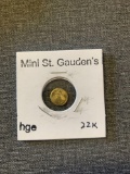 22K mini st. gauden's memorial coin