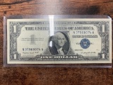 1957 $1 blue seal note...???????1928 $2 red seal note...