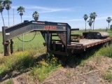 Top Hat Flatbed Tandem Axles Gooseneck Trailer Frame with Dovetail Ramps