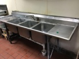 1-Stainless Steel 3-Compartment Sink