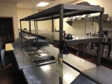 1- 8ft Long Refrigerated Prep Table, Stainless Steel Shelf