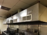 24ft Long Stainless Steel Commercial Range Hood w/Ansul R-102 Wet Chemical Fire Supression System