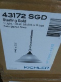 4- Kichler Sterling... Gold 1 Light... 100W Satin Etched GlassModel# 43172 SGD MSRP:$178.50