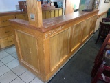 Wooden Counter w/Cabinets on Top