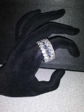 Woman's ''Silver''  Ring w/Diamonds, Diamond Stones