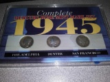 ''1945'' Mercury Dime Mint Mark Set