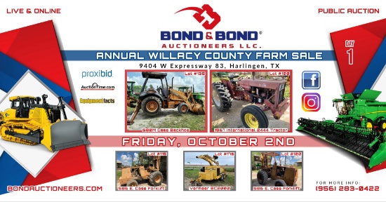 DAY 1 ANNUAL SO. TX. FARM & CONSTRUCTION AUCTION