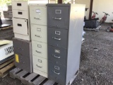 Pallet w/(4) Metal Filing Cabinets