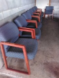 (8) Blue Lobby Chairs