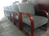 (7) Gray Lobby Chairs