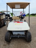White EZGO Golf Cart