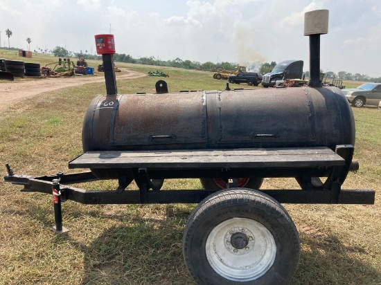 BBQ Pit on Wheels 8ft Long