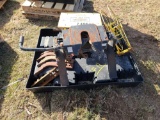 Pallet w/ Fifth Wheel Attachment, Box Blade Shanks, Misc.