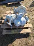 Pallet w/ 3-Electric motors with pumps ( unused )