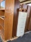 (2) Pallets w/Wood Furniture, File Cabinet, (2) Soft Nylon Brushes, Saw Empty Boxes