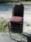 (6) Lobby Chairs (Maroon w/Metal Frame)