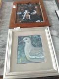 (2) Picture Frames (1-Print, 1-Painting Picture)