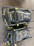 (2) Ryobi Battery Mowers, (NO BATTERIES)