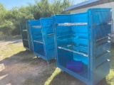 Plastic Containers w/Wheels & Metal Shelves