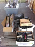 Pallet w/Tablet Cases, Monitor, Key Boards, Projector Screens, Rubber Maid Grey Cart