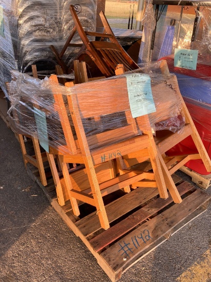 Pallet w/(9) Wooden Chairs (28-C)