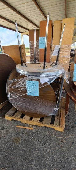 Pallet w/(6) Round Tables (Small) (Pallet 162-F)