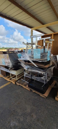 (2) pallets w/Student Desks, Work Station, Table(146-f,20-m)