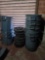 Group of Trash Cans & Work Mats