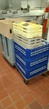 (2) Kitchen Carts w/Plastic Cups, Trays & Letters for Signs...