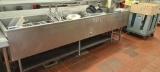 Large Baine Marie 10Ft Cabinet w/Dishware Trays & Spoons(10Ft Long, 29''Wide, 12''Deep)(Steam Table)