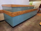L-Shape Wooden Counter w/Compartments(13ft Long x 52in Wide & 50in Tall)