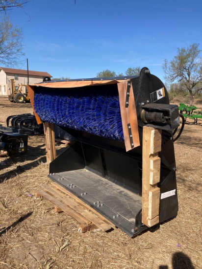 New 2020 Skid Steer Attachment Bucket Broom 72''