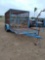 Blue Homemade Trailer w/BBQ Pit