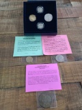 Lot w/''2004'' Coin & Medal Set, 24kt Gold plated Washington Quarter, Kennedy Half Dollar,