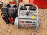 (1) Fortress 1Gal Air Compressor Oil Free Quiet Series & (2) Cen-tech 3-in-1 Portable Power Pack