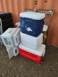 (2) A/c Window Units, Ice Chests, (2) High Chairs