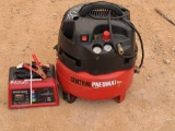 (1) Cen-Tech Battery Charger & (1) Century Pneumatic Air Compressor 3gal