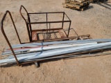 (2) Metal Carts, PVC Pipes