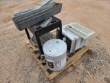 Pallet w/ac Window Unit, Small Boiler, Black Media Cart